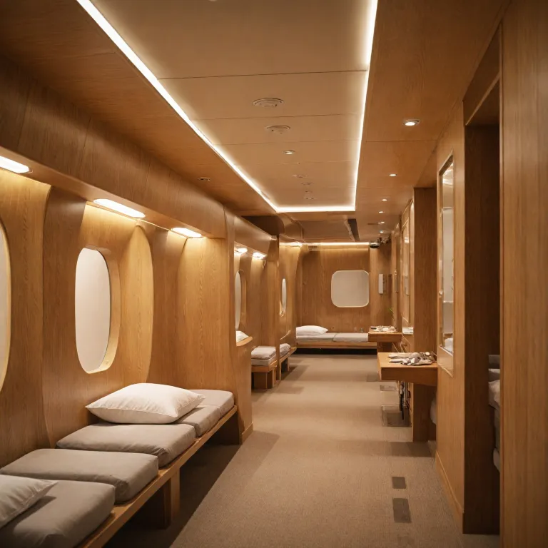 Refined rest at a haneda capsule hotel inside the airport