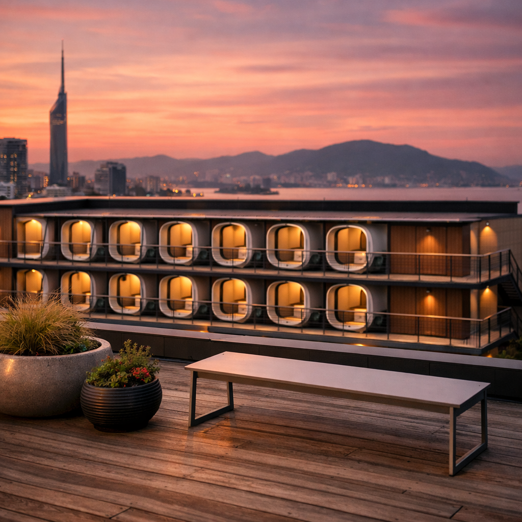 Capsule hotel Fukuoka stays for refined urban travelers