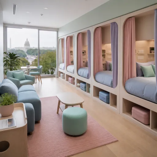 Elegant capsule stays in a washington dc hostel scene with premium comfort